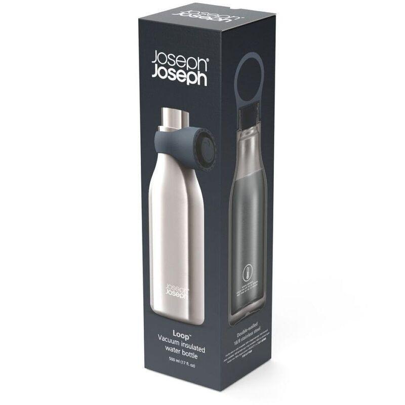 Joseph Joseph Loop Water Bottle Brushed/Anthracite 500ml/17oz, , large image number 2
