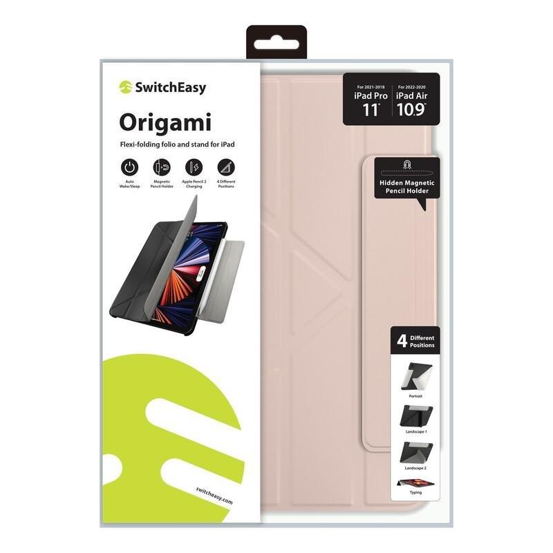 Switcheasy Origami Protective Case for iPad Pro 11 2020-2018/iPad Air 10.9 2022-2020 - Pink Sand, , large image number 1