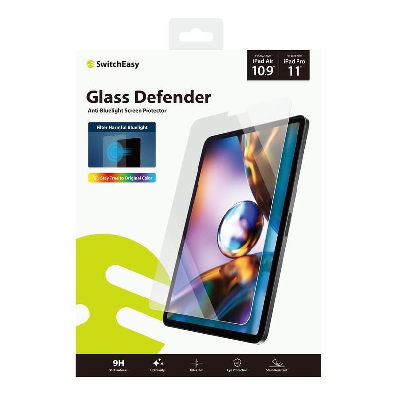 Switcheasy Glass Defender Anti-Blue Screen Protector for iPad Pro 11 2021-2018/iPad Air 10.9 2022-2020 - Transparent, , large image number 1
