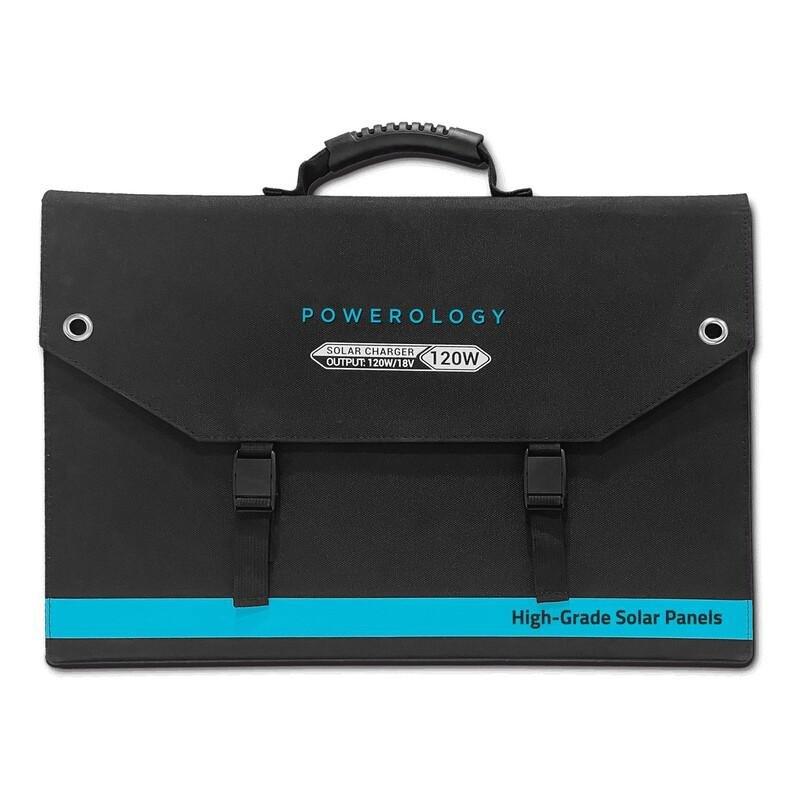 Powerology 120W Universal Folding Solar Panel - Black, , large image number 1