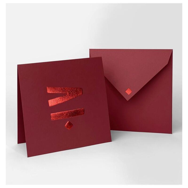 Oumniyat Hubb 2 Greeting Card Scarlet (14 x 14cm), , medium