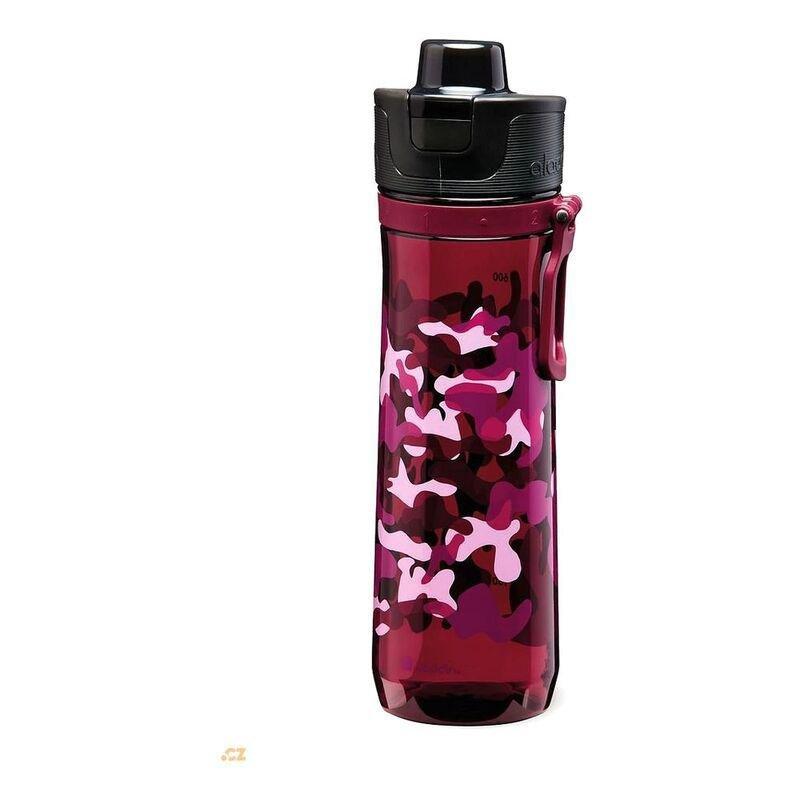 Aladdin Sports Tracker Water Bottle - Burgandy Camo Print 800ml, , large image number 0