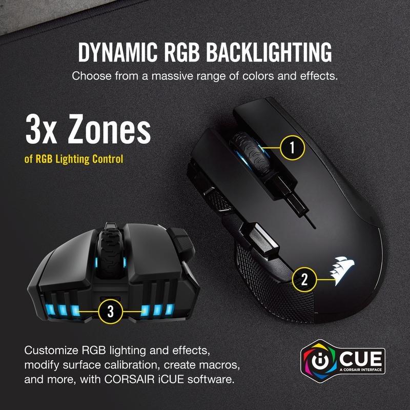 Corsair Ironclaw RGB Wireless Gaming Mouse, , large image number 1