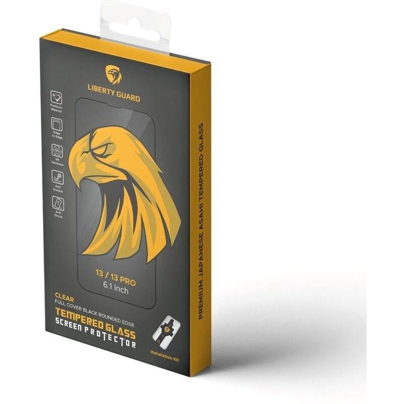 Liberty Guard 2.5D Full Cover Rounded Edge Screen Protector for iPhone 13/13 Pro - Black, , large image number 0