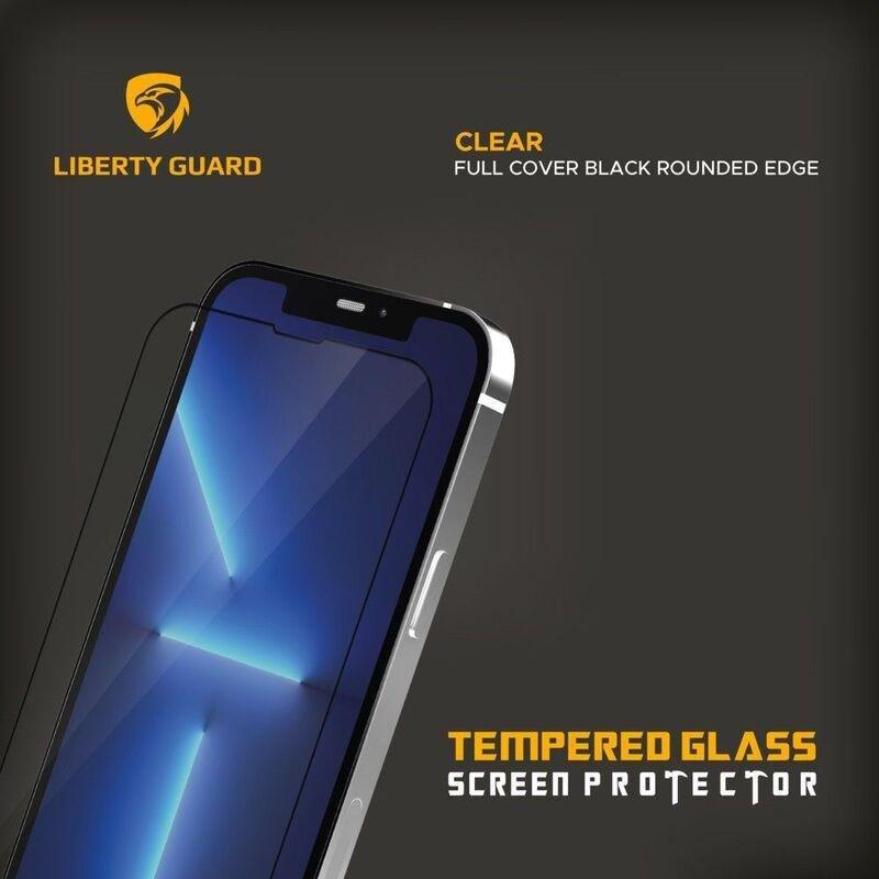 Liberty Guard 2.5D Full Cover Rounded Edge Screen Protector for iPhone 13/13 Pro - Black, , large image number 1