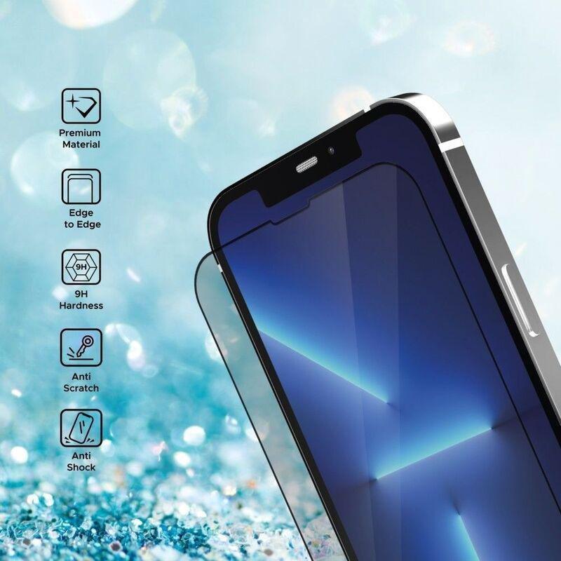 Liberty Guard 2.5D Full Cover Rounded Edge Screen Protector for iPhone 13/13 Pro - Black, , large image number 2