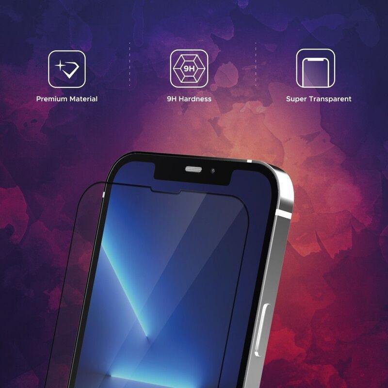 Liberty Guard 2.5D Full Cover Rounded Edge Screen Protector for iPhone 13/13 Pro - Black, , large image number 3