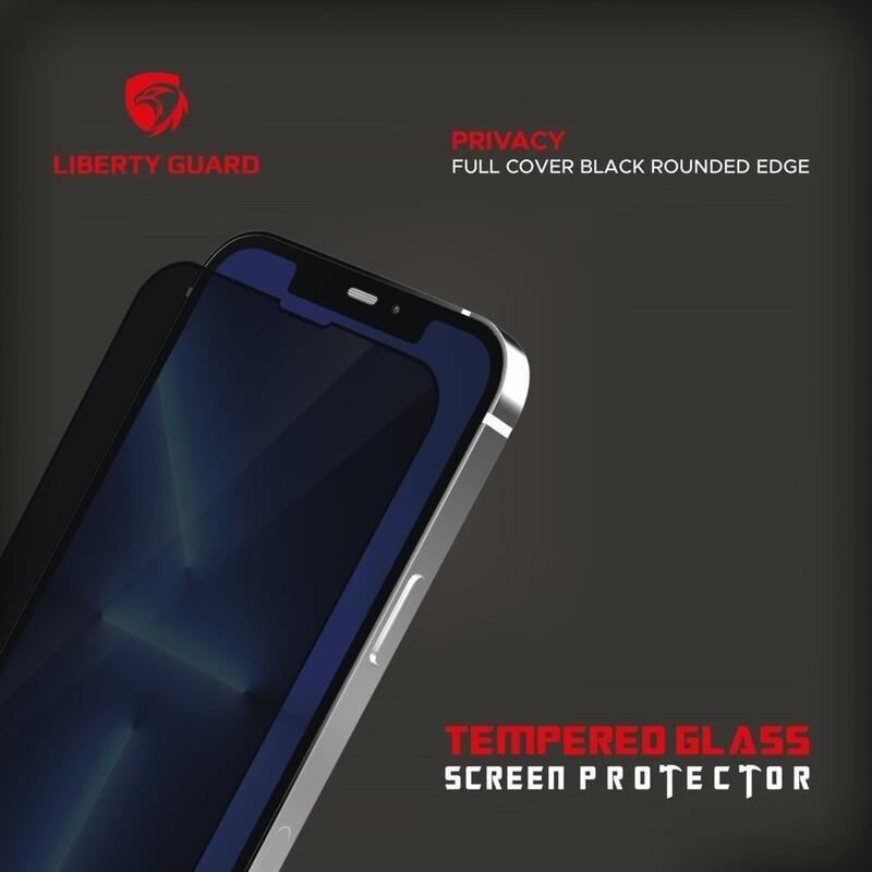 Liberty Guard 2.5D Privacy Full Cover Rounded Edge Screen Protector for iPhone 13/13 Pro - Black, , large image number 1