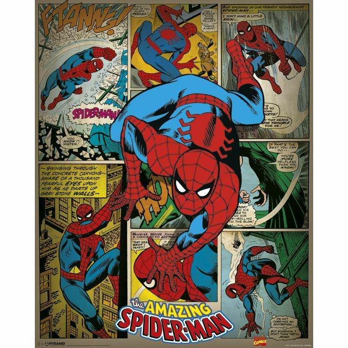 Pyramid Posters Marvel Spider-Man Retro Mini Poster (40 x 50 cm), , large image number 0
