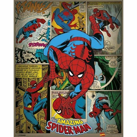 PYRAMID POSTERS - Pyramid Posters Marvel Spider-Man Retro Mini Poster (40 x 50 cm)