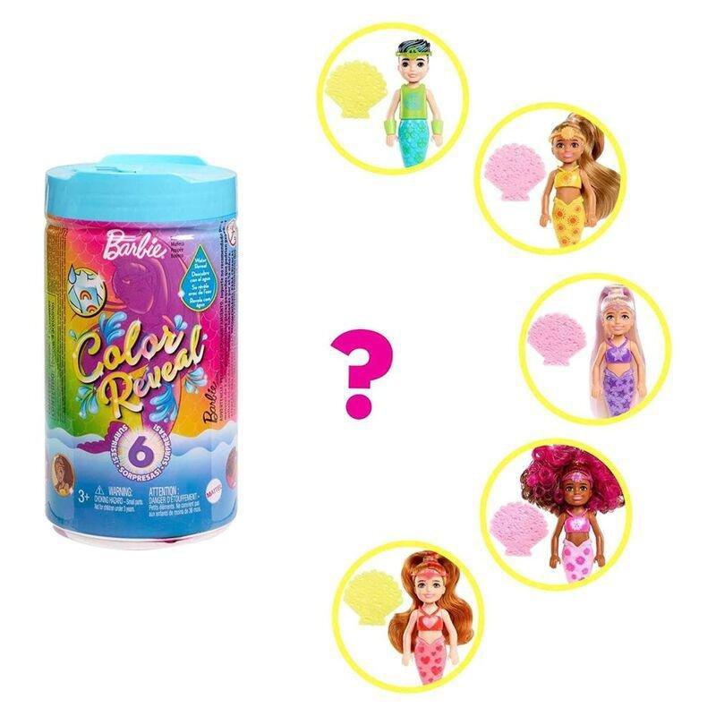 Barbie Color Reveal Chelsea Rainbow Mermaids Series Hcc75, , large image number 4