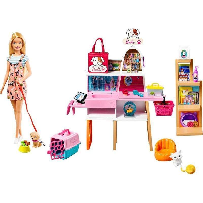 Barbie Pet Supply Store With Doll Playset GRG90, , large image number 0