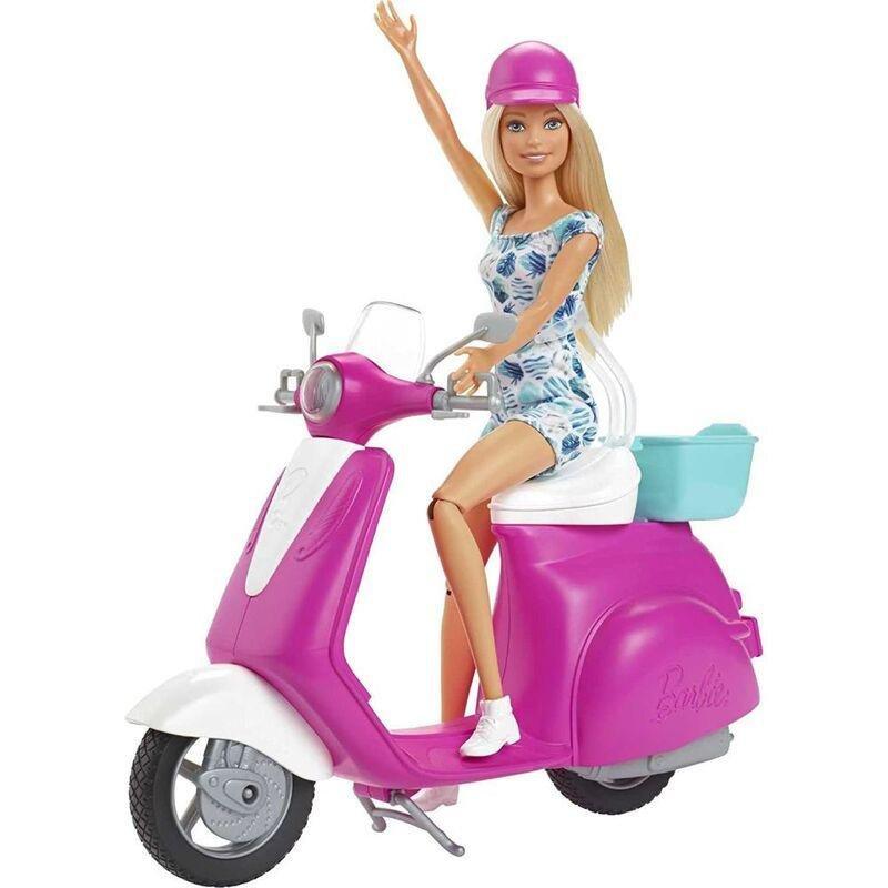 Barbie Scooter With Doll GBK85, , large image number 0
