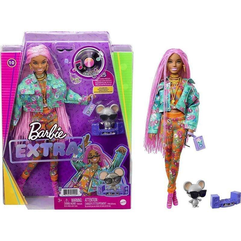 Barbie Extra Pink Braids Doll GXF09, , large image number 2