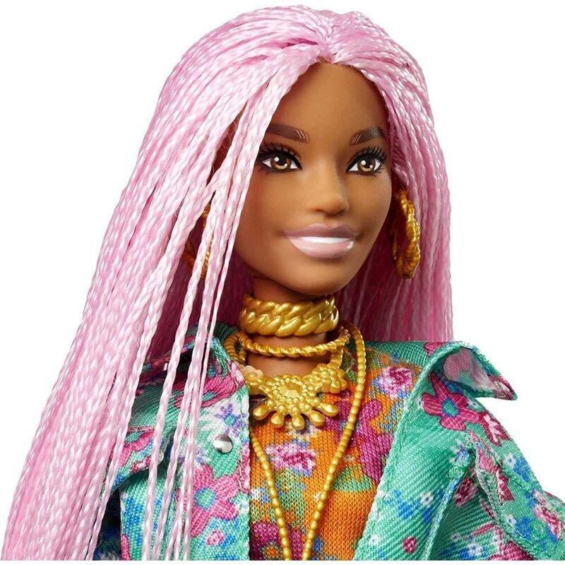 Barbie Extra Pink Braids Doll GXF09, , large image number 4