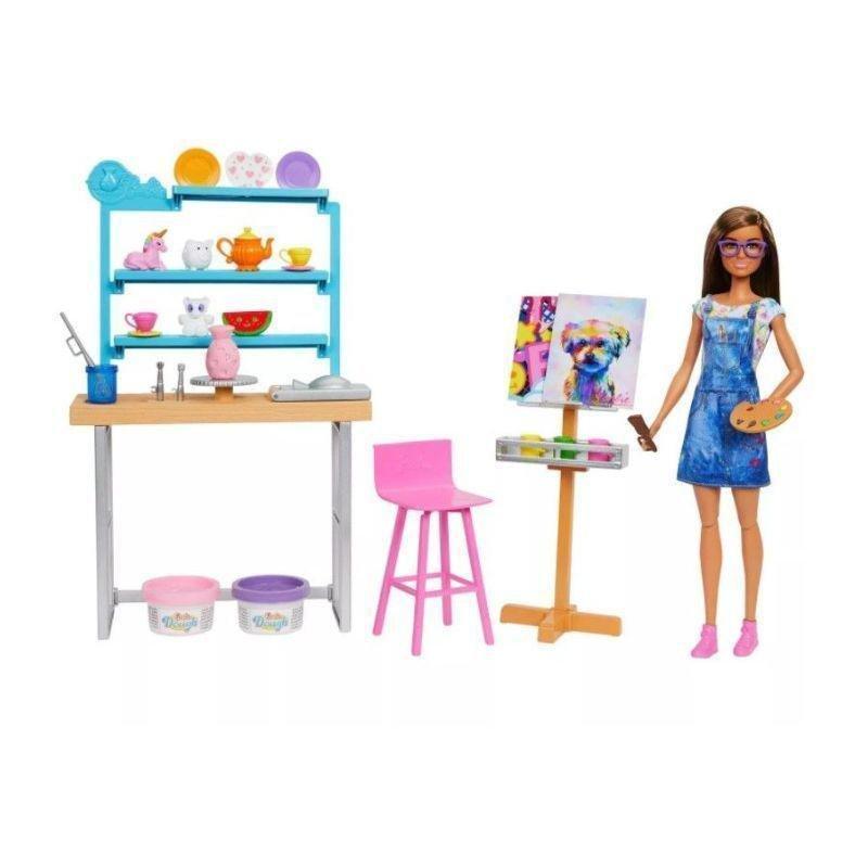 Barbie Self-Care Relax & Create Art Studio Playset HCM85, , large image number 0