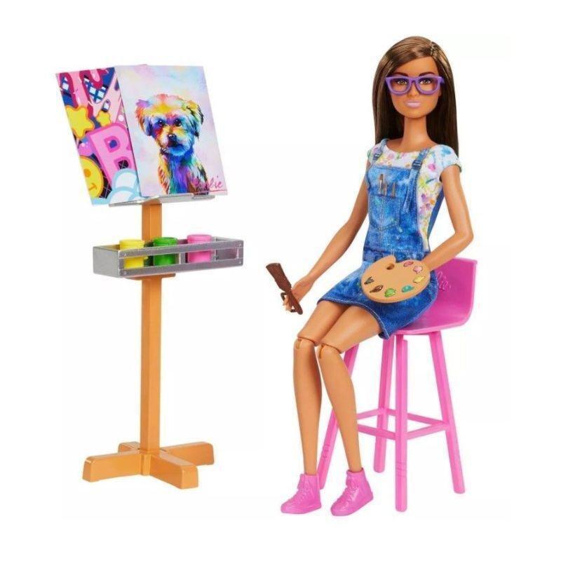 Barbie Self-Care Relax & Create Art Studio Playset HCM85, , large image number 2