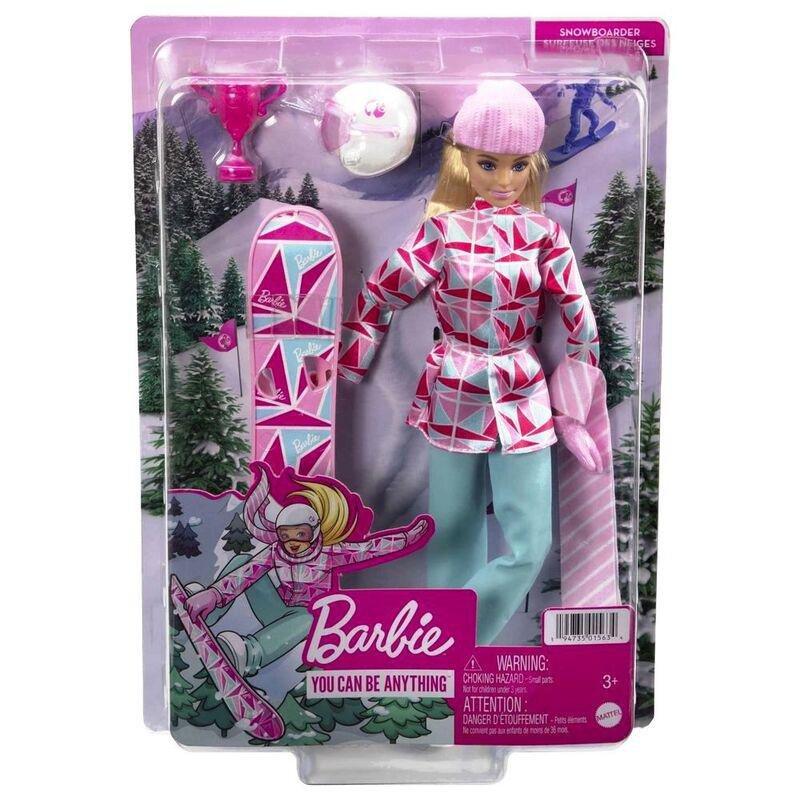 Barbie You Can Be Anything Winter Sports Snowboarder Doll HCN32, , large image number 0