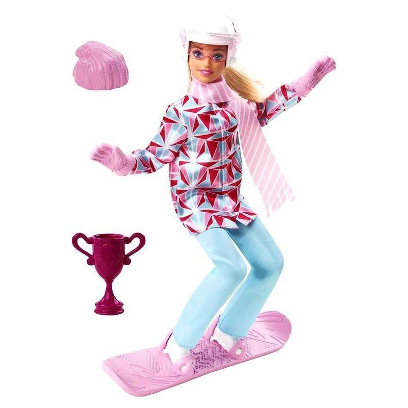 Barbie You Can Be Anything Winter Sports Snowboarder Doll HCN32, , large image number 2
