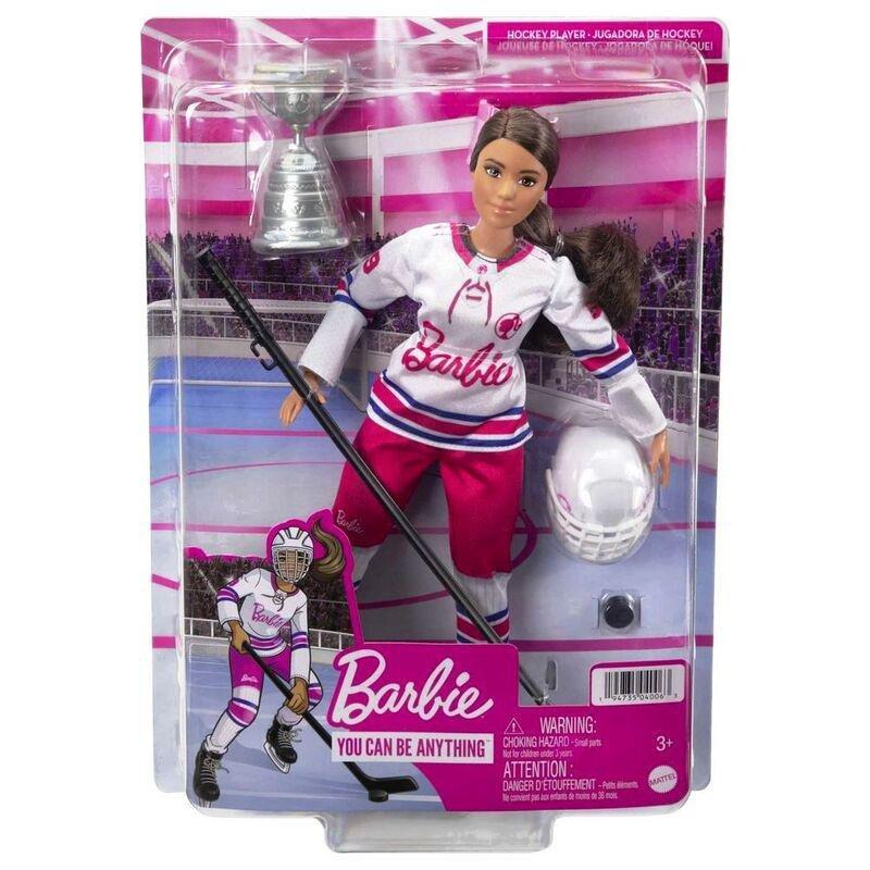Barbie You Can Be Anything Winter Sports Hockey Player Doll HFG74, , large image number 0
