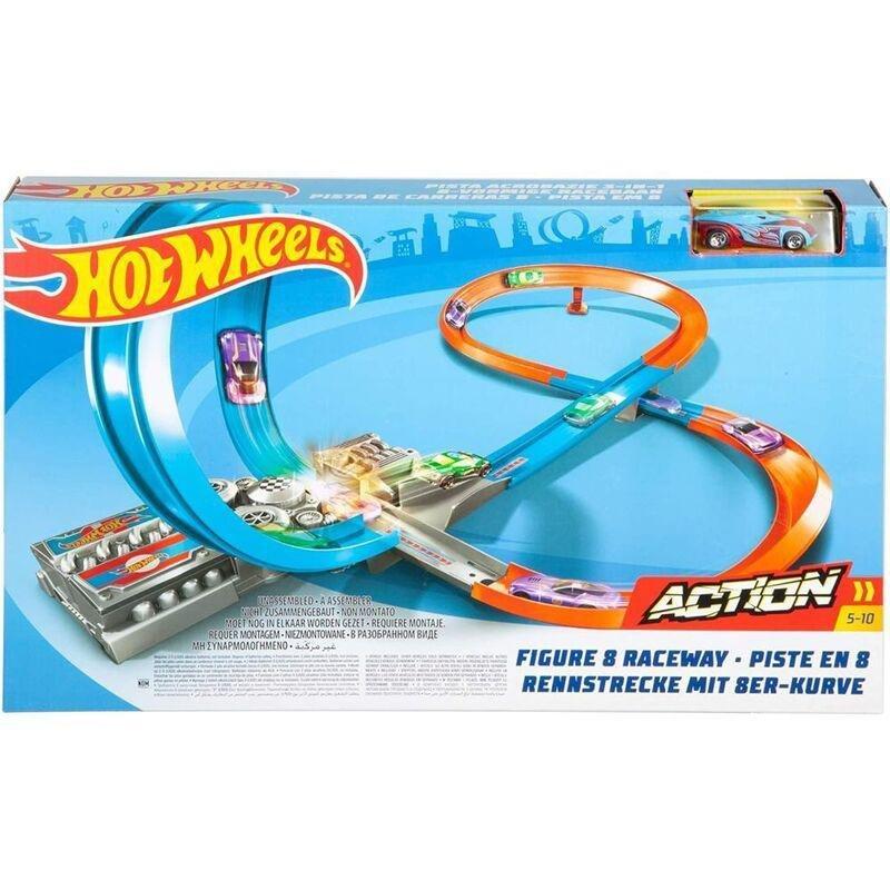 Hot Wheels Action Figure 8 Raceway Toy Car Playset GGF92, , large image number 1