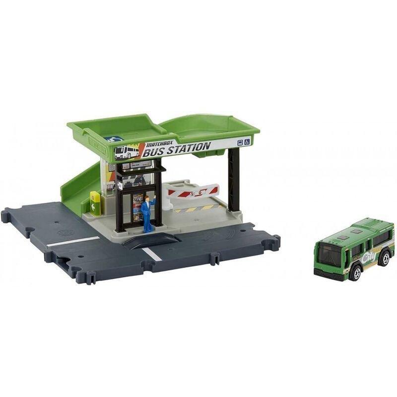 Matchbox Action Drivers Bus Station Playset HDL08, , large image number 0