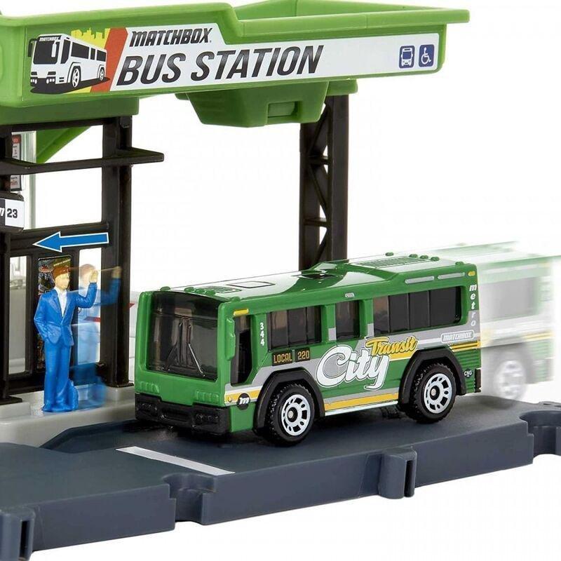 Matchbox Action Drivers Bus Station Playset HDL08, , large image number 3