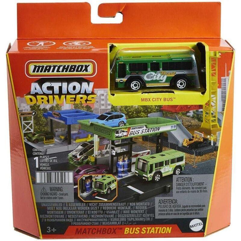 Matchbox Action Drivers Bus Station Playset HDL08, , large image number 4