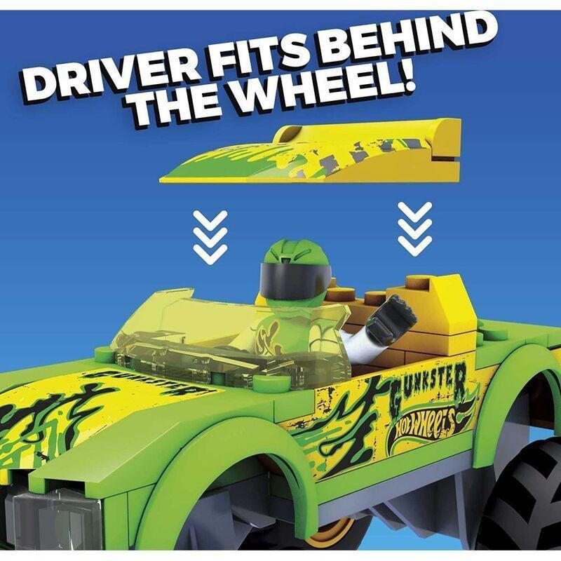 Mega Construx Hot Wheels Monster Trucks Gunkster Monster Truck Building Set HDJ94, , large image number 0