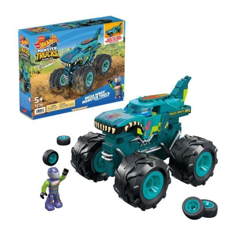 Mega Construx Hot Wheels Monster Trucks Mega Wrex Monster Truck Building Set HDJ95, , large image number 1