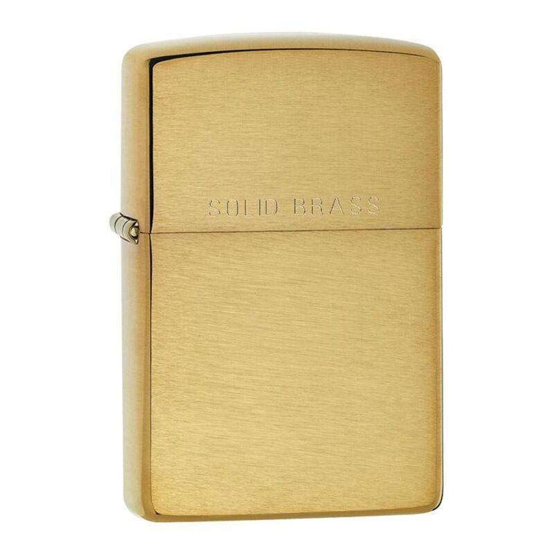 Zippo 204 Classic Brushed Solid Brass Windproof Lighter, , large image number 0