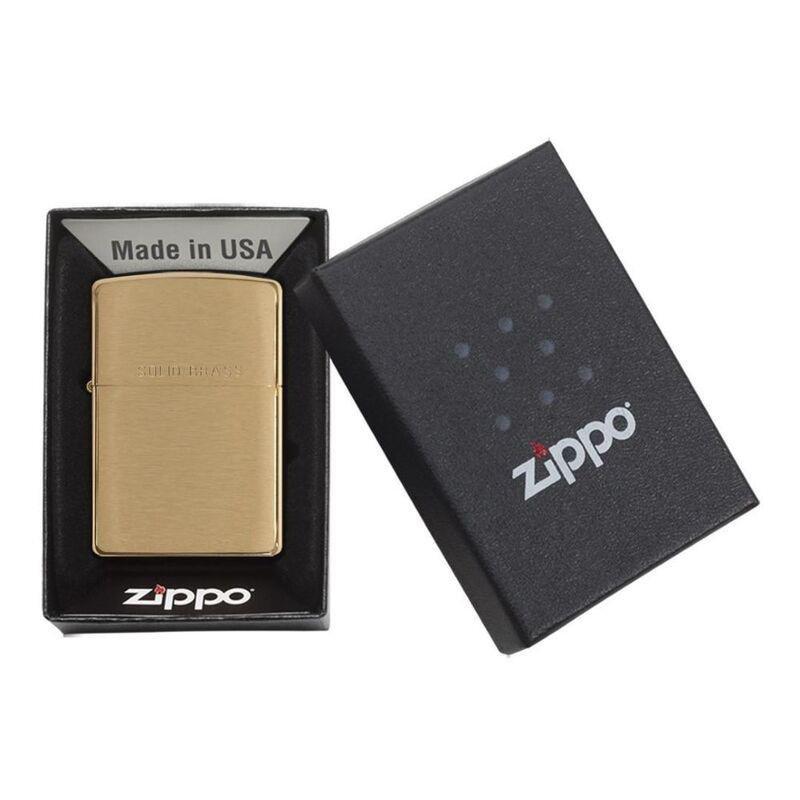 Zippo 204 Classic Brushed Solid Brass Windproof Lighter, , large image number 1