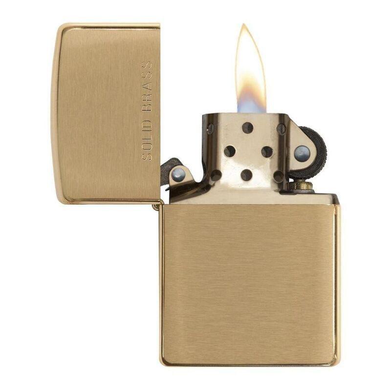 Zippo 204 Classic Brushed Solid Brass Windproof Lighter, , large image number 2