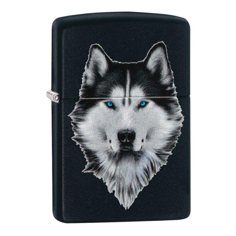 Zippo Ci412378 218 Siberian Husky Design Black Matte Windproof Lighter, , large image number 0