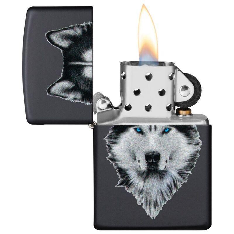 Zippo Ci412378 218 Siberian Husky Design Black Matte Windproof Lighter, , large image number 1