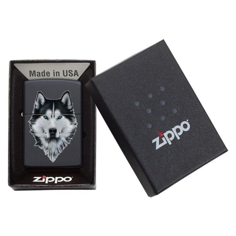 Zippo Ci412378 218 Siberian Husky Design Black Matte Windproof Lighter, , large image number 2