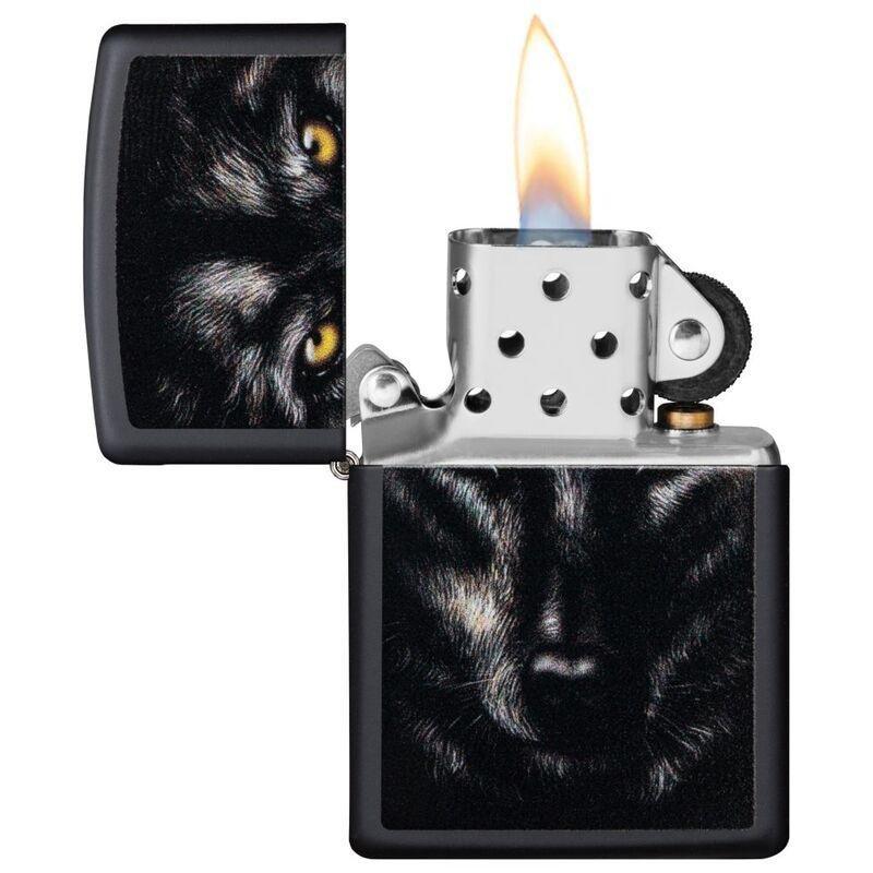Zippo Ci407954 218 Wolf Face Black Matte Windproof Lighter, , large image number 1