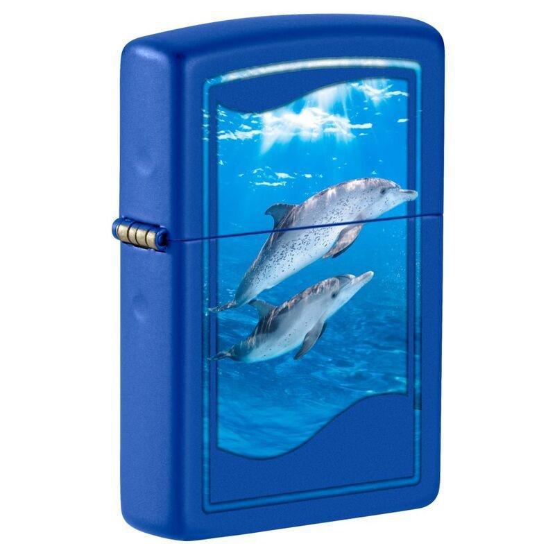 Zippo CI412701 229 Dolphin Design Royal Blue Matte Windproof Lighter, , large image number 0
