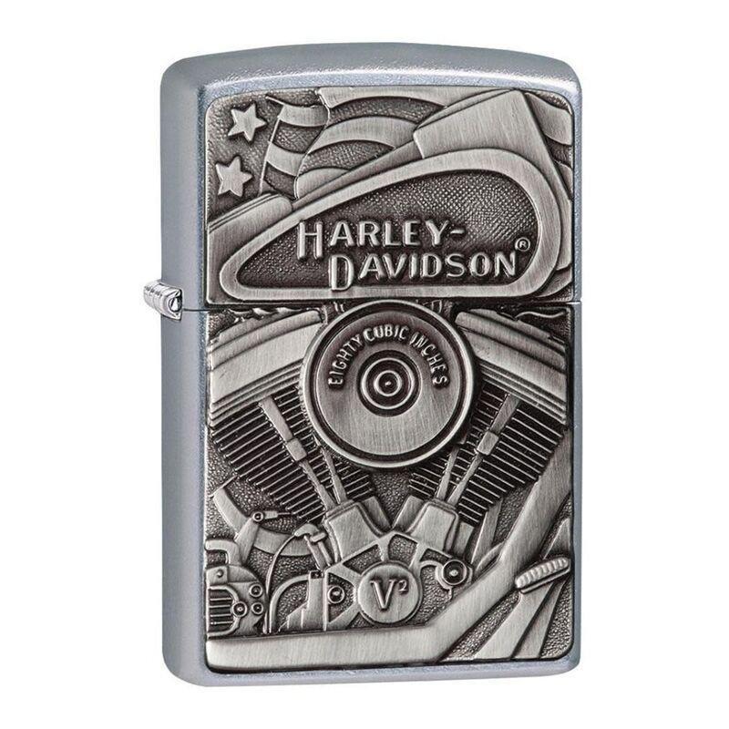 Zippo 29266 207 Harley Davidson Engine Surprise Emblem Street Chrome Lighter, , large image number 0
