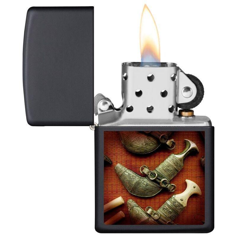 Zippo Ci405081 218 Omani Daggers  Black Matte Windprooflighter, , large image number 1