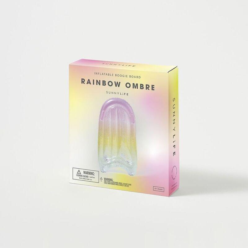 Sunny Life Inflatable Boogie Board Rainbow Ombre, , large image number 4