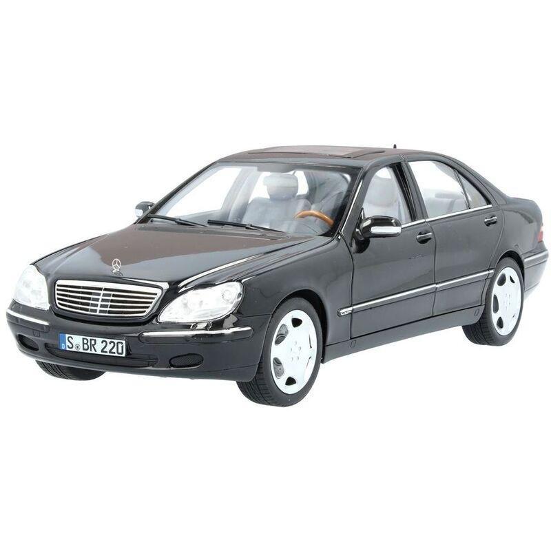 Norev Mercedes-Benz S600 Saloon V220 (2000-2005) 1.18 Die-Cast Model - Obsidian Black, , large image number 0