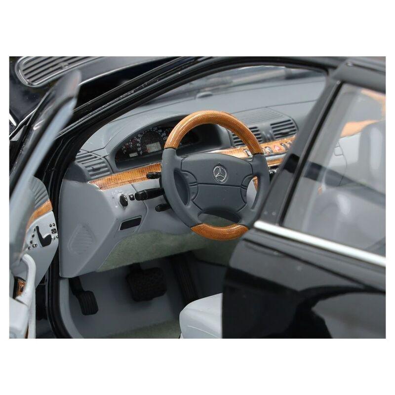 Norev Mercedes-Benz S600 Saloon V220 (2000-2005) 1.18 Die-Cast Model - Obsidian Black, , large image number 1
