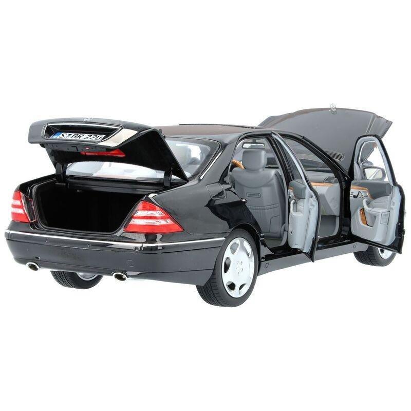Norev Mercedes-Benz S600 Saloon V220 (2000-2005) 1.18 Die-Cast Model - Obsidian Black, , large image number 3