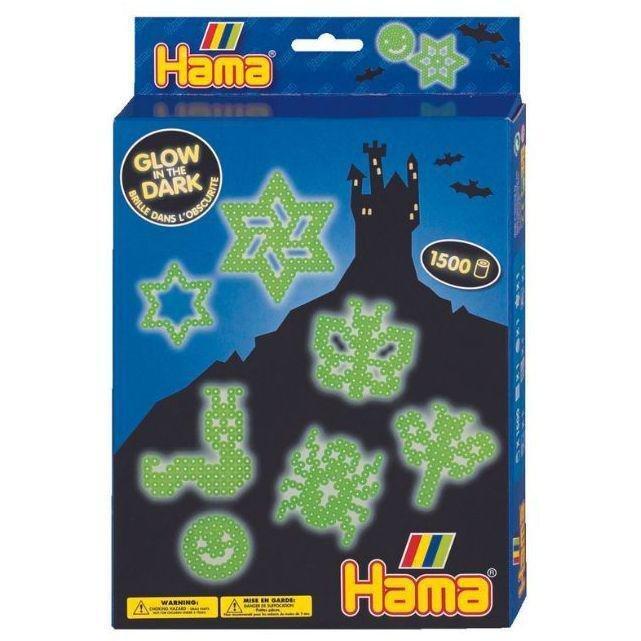 Hama Midi 1500 Beads Hanging Box Glow in the Dark 3414, , large image number 0