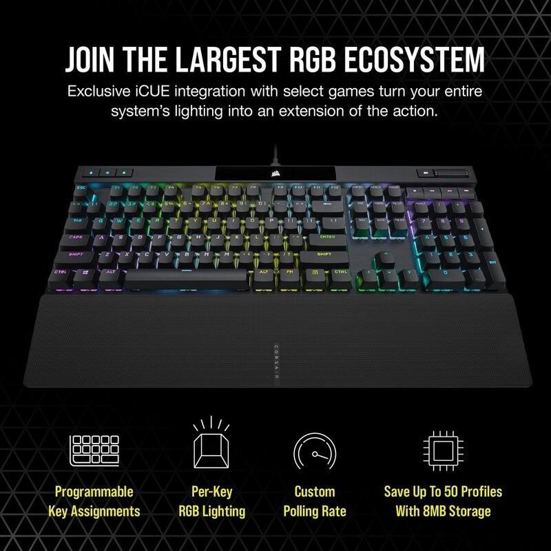 Corsair K70 RGB Pro Mechanical Gaming Keyboard - Cherry MX Red Switches, , large image number 7