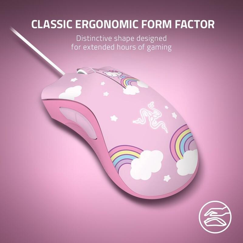 Razer Deathadder Essential Gaming Mouse + Goliathus Gaming Mouse Mat - Hello Kitty And Friends Edition (Bundle), , large image number 3