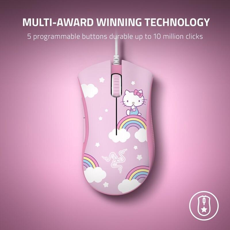 Razer Deathadder Essential Gaming Mouse + Goliathus Gaming Mouse Mat - Hello Kitty And Friends Edition (Bundle), , large image number 5