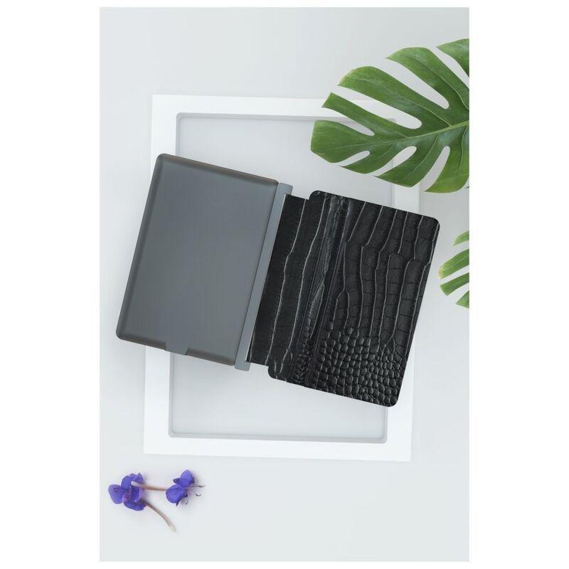 Ine Wallet & Charger Alligator Recycled Leather Black, , large image number 3
