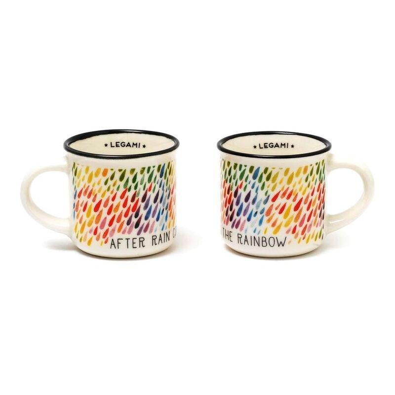 LEGAMI - Legami Espresso for Two - Porelain Coffee Mugs 50 ml - After Rain (Set of 2)